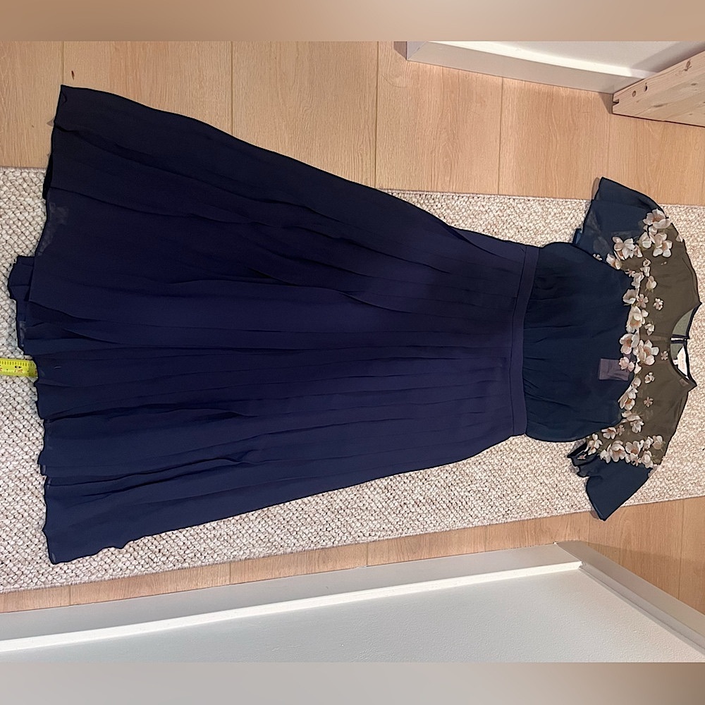 Ted Baker Navy Pleated Culottes jumpsuit Dress